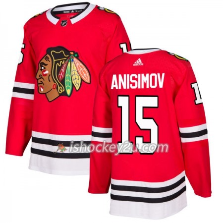 Mænd NHL Chicago Blackhawks Trøje Artem Anisimov 15 Adidas 2017-2018 Rød Authentic